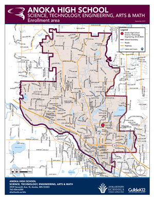 Anoka HS enrollment area map 